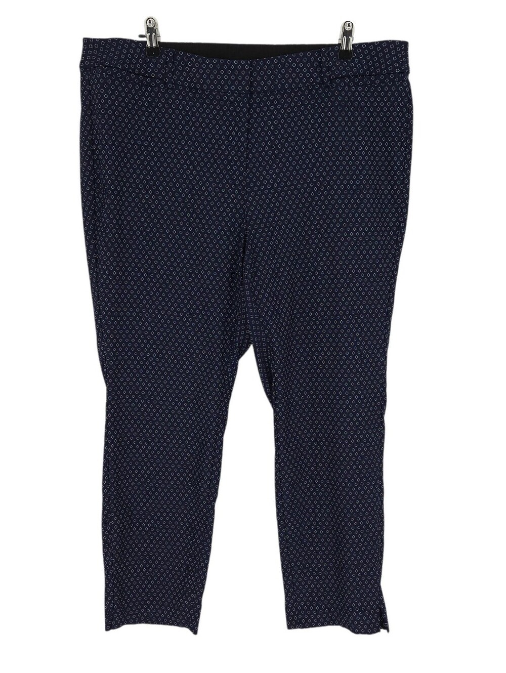 Lane Bryant Straight Leg Dress Pants Navy Blue Polka Dot High Rise 20